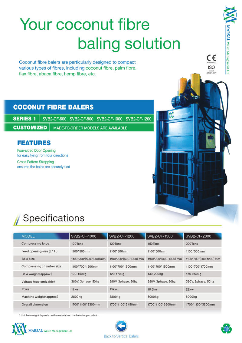 Cocunut Waste Baler
