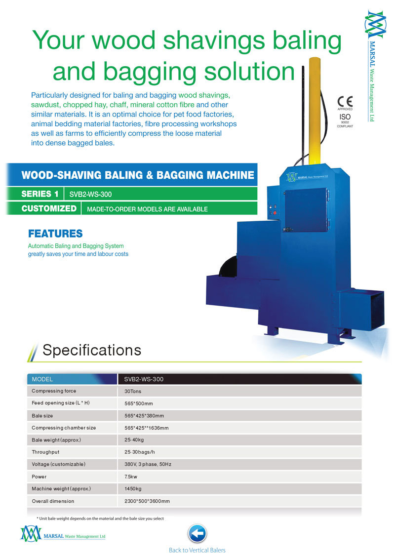 Wood Shavings Baler