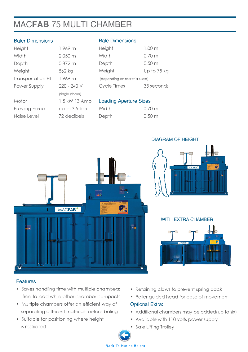 MACFAB 75 - Multi Chamber Baler